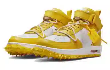 Nike Air Force 1 Mid "White and Varsity Maize"