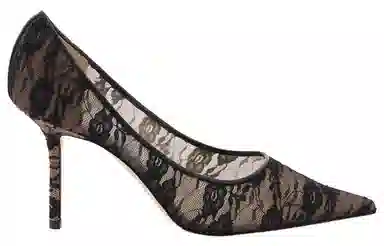 Jimmy Choo Lace Stiletto 8cm Black White