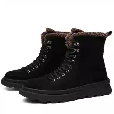 法派 加绒保暖百搭 高筒 马丁靴 男款 黑色