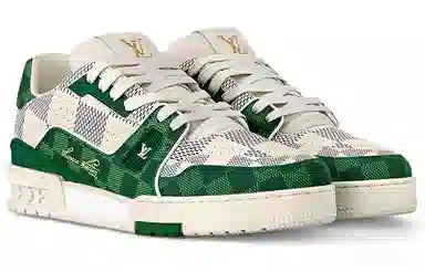 LOUIS VUITTON Trainer White Green