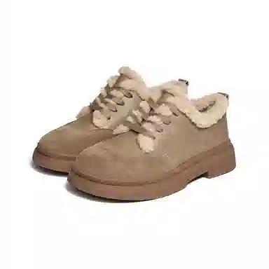 卓诗尼 二层牛皮 保暖 舒适百搭简约 及踝 雪地靴 女款