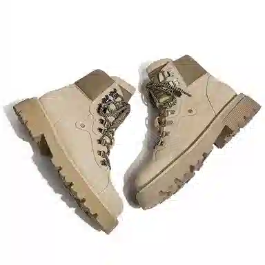 BEIDOUNIAO Leather Yellow Boots