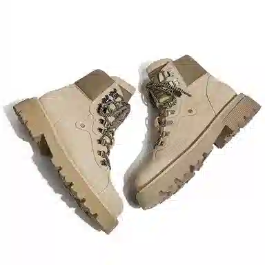 BEIDOUNIAO Leather Yellow Boots