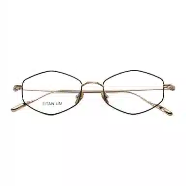 小罗弟 多边形眼镜 纯钛 蝶形 光学镜架 女款