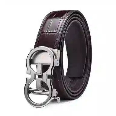 CALOWE KOLEVN Crocodile Leather Belt 3.5CM