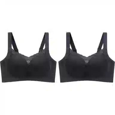 欧迪芬 超薄透气亲肤柔软美背上托聚拢防下垂无痕收副乳聚拢显瘦文胸 女款 组合装
