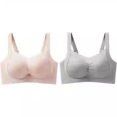 欧迪芬 超薄透气亲肤柔软美背上托聚拢防下垂无痕收副乳聚拢显瘦文胸 女款 组合装