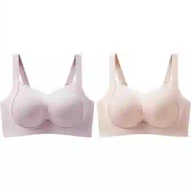 欧迪芬 超薄透气亲肤柔软美背上托聚拢防下垂无痕收副乳聚拢显瘦文胸 女款 组合装