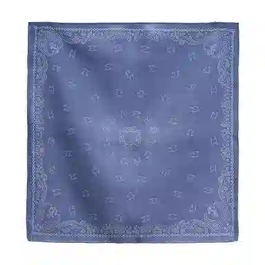 山一丸 美式复古腰果花印花潮牌 丝巾 女款