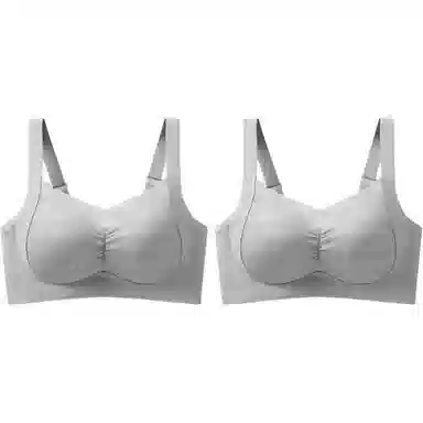 欧迪芬 超薄透气亲肤柔软美背上托聚拢防下垂无痕收副乳聚拢显瘦文胸 女款 组合装