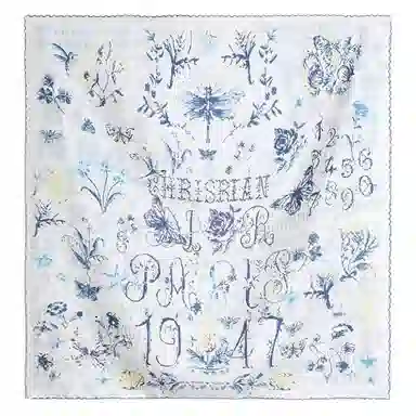 山一丸 真丝斜纹绸异色方巾时尚小领巾 丝巾 女款