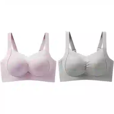 欧迪芬 超薄透气亲肤柔软美背上托聚拢防下垂无痕收副乳聚拢显瘦文胸 女款 组合装