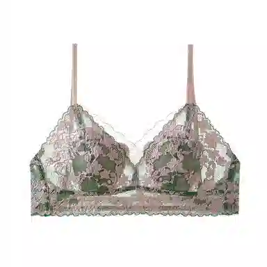 内在密码 法式蕾丝美背透气不凸点内衣植物花卉文胸 女款