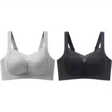 欧迪芬 超薄透气亲肤柔软美背上托聚拢防下垂无痕收副乳聚拢显瘦文胸 女款 组合装