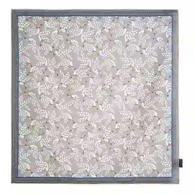 山一丸 春夏灰绿色清新有机棉中方时尚巾  丝巾 女款