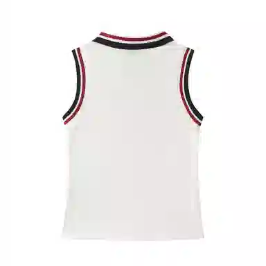 Mr. Jiangnan Vintage Stripe Logo Tank Top