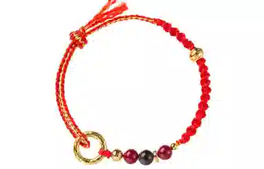 石头记 紫金砂红绳 银耀石转运 八方来财 时来运转佛珠手饰 新中式国风典雅 百搭红色显白配饰 礼盒款再造辰砂 朱砂 手绳 女款