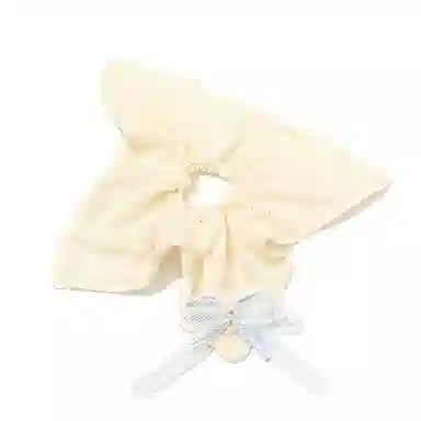 如花梦 韩系蝴蝶结米色蕾丝高级感慵懒风 布艺 发圈 女款