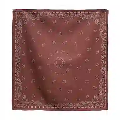 山一丸 美式复古腰果花印花潮牌 丝巾 女款