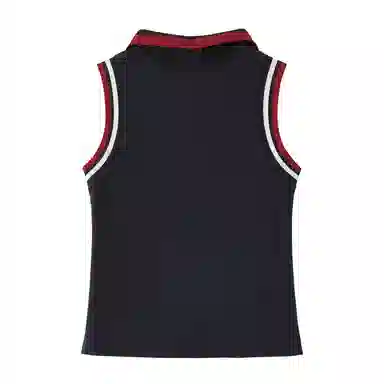 Mr. Jiangnan Vintage Stripe Logo Tank Top