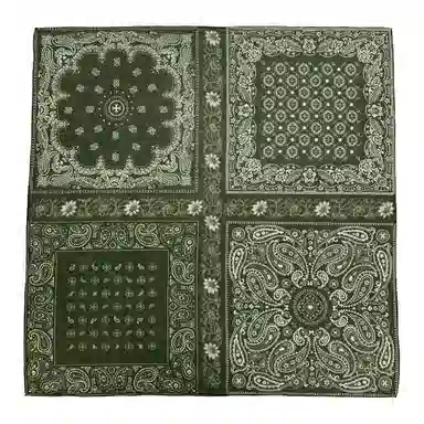 山一丸 春夏中方巾丝绵真丝桑蚕丝领巾透气柔软围巾腰果亲肤  丝巾 女款