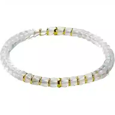 彗时 经典设计 白水晶 手串 男女同款情侣款