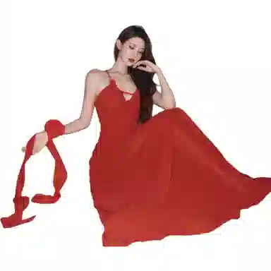 黛尔佳人 海边沙漠裙子无袖连衣裙 女款