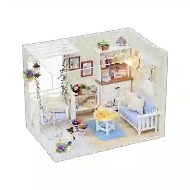 格薇拉 小猫日记小屋立体手工房子建筑 拼装模型