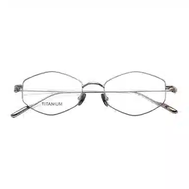 小罗弟 多边形眼镜 纯钛 蝶形 光学镜架 女款