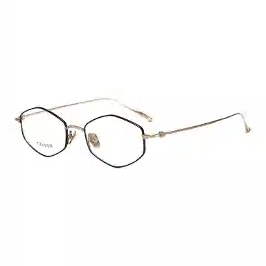 小罗弟 多边形眼镜 纯钛 蝶形 光学镜架 女款