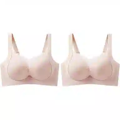 欧迪芬 超薄透气亲肤柔软美背上托聚拢防下垂无痕收副乳聚拢显瘦文胸 女款 组合装