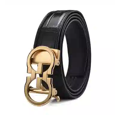 CALOWE KOLEVN Crocodile Leather Belt 3.5CM