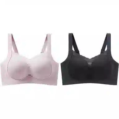 欧迪芬 超薄透气亲肤柔软美背上托聚拢防下垂无痕收副乳聚拢显瘦文胸 女款 组合装