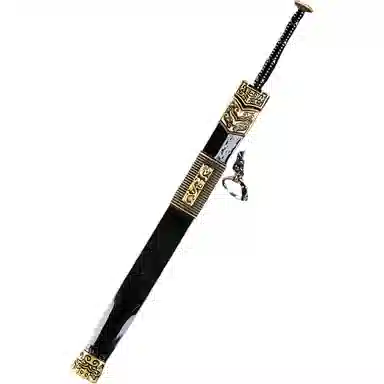 雄俊 名剑金属长剑兵器名剑小短剑刀剑 古风玩具 精美雕饰 观赏性强质感 独特收藏 玩具 成品模型