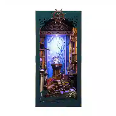 格薇拉 海底迷影木质立体书立创意手工组装木制拼图书立小屋 拼装模型