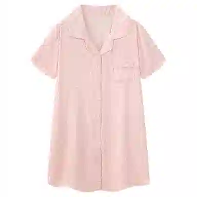 夏芬妍 休闲舒适高级感翻领家居服亲肤宽松时尚短袖睡裙 女款