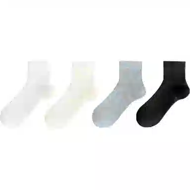 十三日季 镂空网眼夏季纯色简约中筒袜 女款