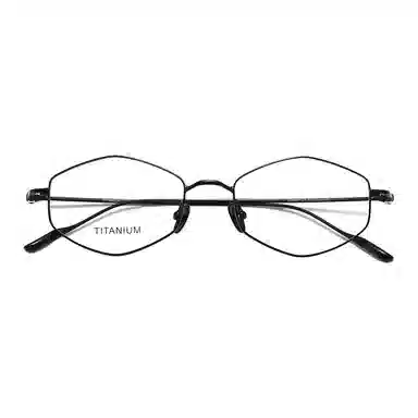 小罗弟 多边形眼镜 纯钛 蝶形 光学镜架 女款