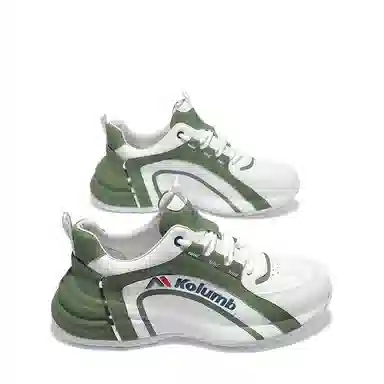 哥仑步 时尚休闲 厚底舒适 低帮 户外功能鞋 男款 白绿色
