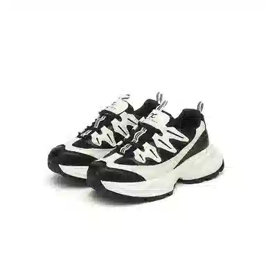 金佰川 二层牛皮 拼色百搭简约 增高支撑 低帮 老爹鞋 女款