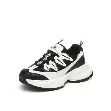 金佰川 二层牛皮 拼色百搭简约 增高支撑 低帮 老爹鞋 女款