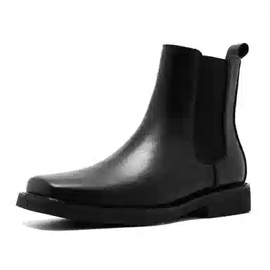 卡奇奥蒂 超纤皮 优雅舒适 时尚百搭 切尔西靴 男款 黑色