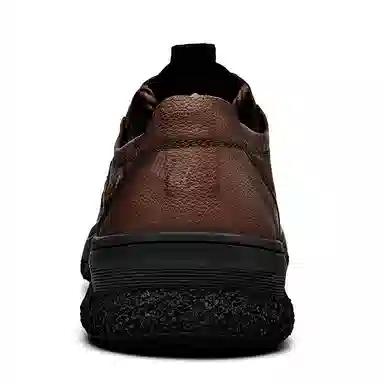 季公羊 牛皮宽脚 运动户外 商务百搭  休闲鞋 男款