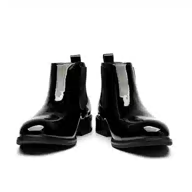 卡奇奥蒂 尖头粗跟 舒适百搭 增高耐磨 及踝 切尔西靴 男款