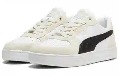 PUMA Caven White Black Beige