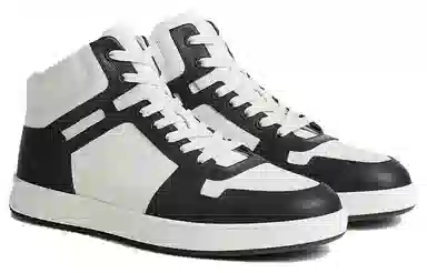 Hermes High-Top Leather Sneakers White