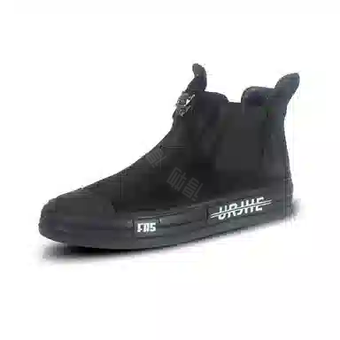 泰点 头层牛皮 复古百搭舒适 短筒 切尔西靴 厚底增高 男款 黑色