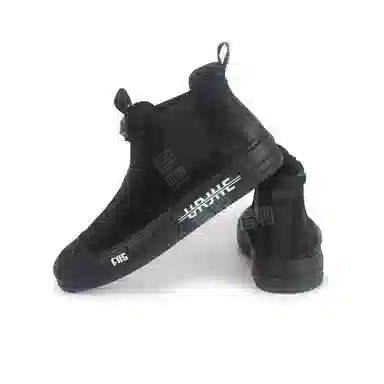 泰点 头层牛皮 复古百搭舒适 短筒 切尔西靴 厚底增高 男款 黑色