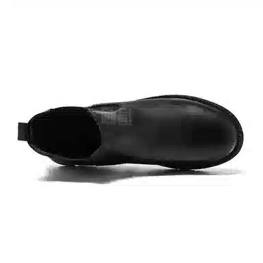 铭意途 超纤皮 时尚舒适 短筒 切尔西靴 男女同款 黑色