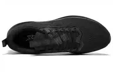 特步 舒适休闲减震防滑耐磨透气 低帮跑步鞋 男款 黑色